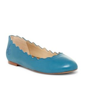 Sam Edelman Blue Scalloped Flats